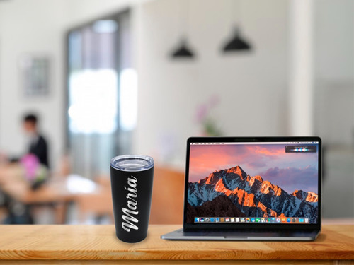 Imagen 7 de 9 de Termo Personalizado Logo Nombre Láser Acero Inoxidable 20oz