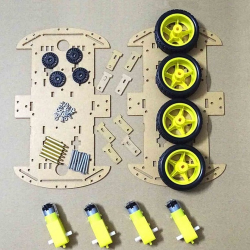 Imagen 5 de 6 de Kit Chasis Carro Robot 4wd