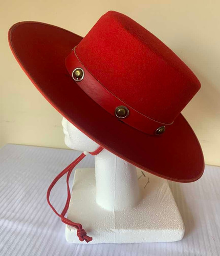 Sombrero Saturno Rojo Hecho En Mexico Nro. 9 Original 110