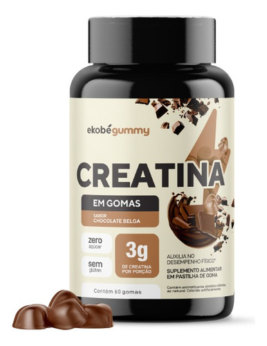 Creatina - Sabor Chocolate Belga - Ekobé Gummy