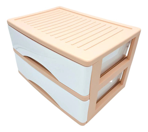 Caja Organizadora Con 2 Cajones Gaveta 2321 Damasco