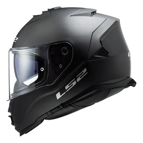 Capacete Ls2 Storm Ff800 Monocolor Viseira Interna Solar Cor Preto Fosco Tamanho do capacete 56/S