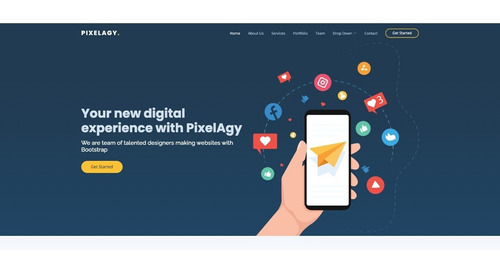 Pixelagy Es Una Plantilla De Sitio Web Moderna