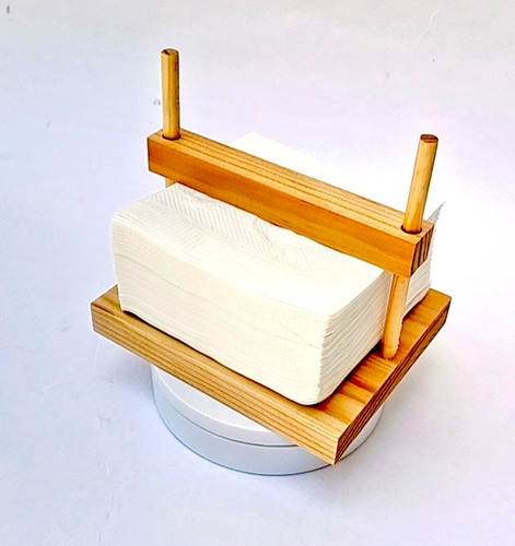 Servilletero De Madera Minimalista Rústico Natural