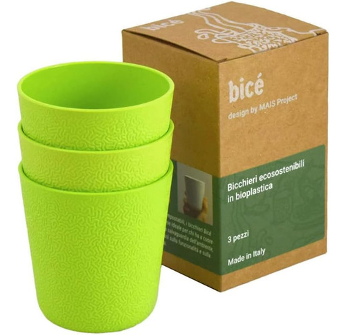 Bicé Vasos Compostables Bicebio, 100% Biomaterial, Reciclabl