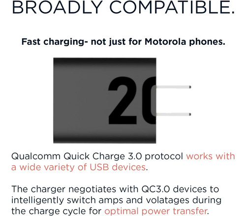 Cargador Motorola Turbopower 20 Qc3.0 Con Usb-a A Usb-c D...