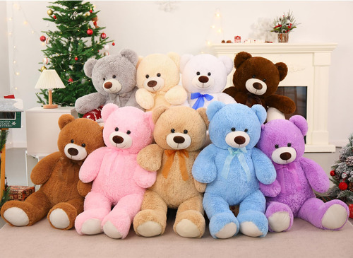 Oso De Peluche Gigante Morismos De 90 Cm, Color Marrón Claro