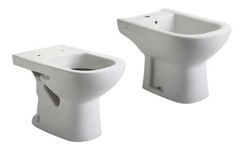 Inodoro Corto Con Bidet Juego De Baño Blanco Ferrum Bari