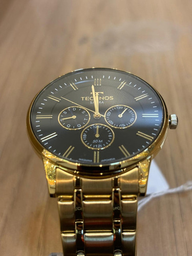 Relógio Technos Masculino Slim Dourado 6p29ame/1p