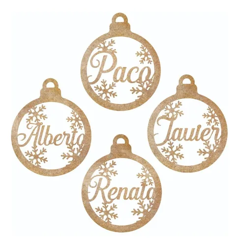 comprar Kit 3 Esferas Navideñas Personalizadas Con Nombres 10cm