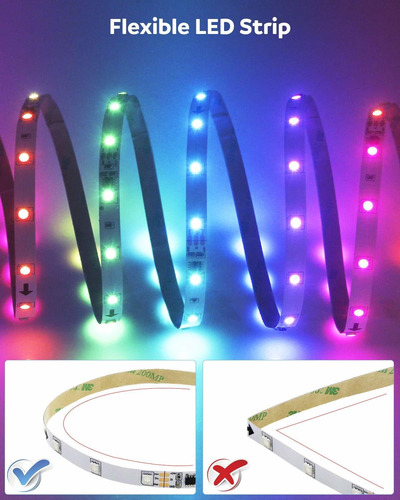 Imagen 4 de 6 de Tira De Led Direccionable De 65.6ft Ws2811 Tira De Luz ...