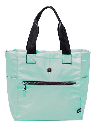 Cartera Mujer Amayra Street Estampada 67.314 Acabado De Los Herrajes Niquel Color Menta Color De La Correa De Hombro Negro Diseño De La Tela Estampado