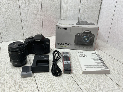 Cámara Canon T7 Eos 2000d Flash Lente 18 55 Wifi Video Full
