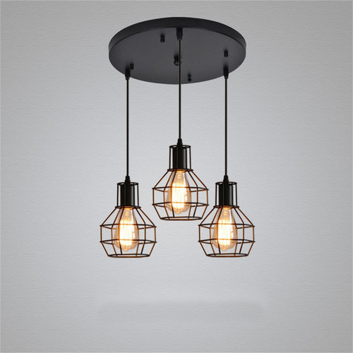 Lámpara De Techo Vintage, Iluminación De Candelabro Industri