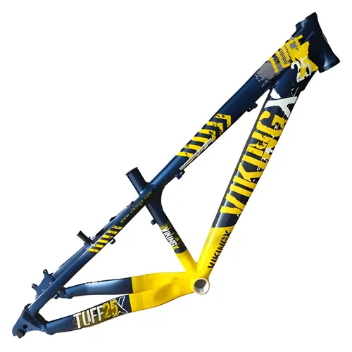 Quadro Vikingx Tuff X-25 Aro 26 Aluminio Bike Azul/amarelo Tam M