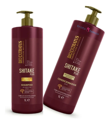 Shampoo | Condicionador Shitake Plus Ação Reconstrutiva 2x1l