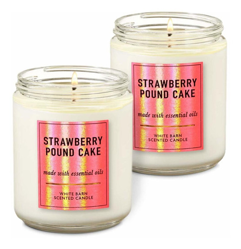   White Barn Strawberry Pound Cake Vela Per  De Una Sol...