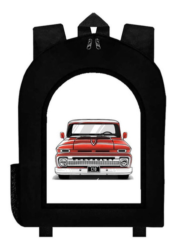 Mochila Negra Autos Viejos Clasicos Vintage Art#ar214