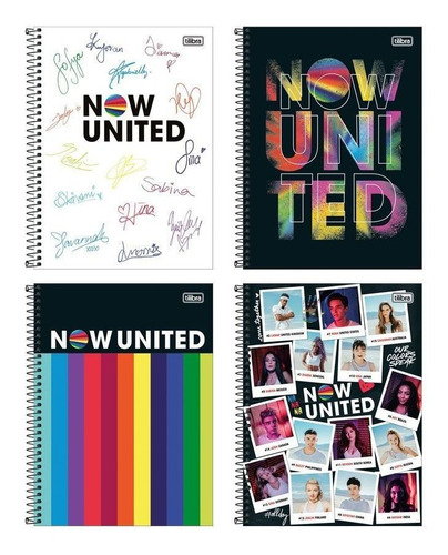 Caderno Espiral Now United 1m 80fls C/ 4 Capas - Tilibra