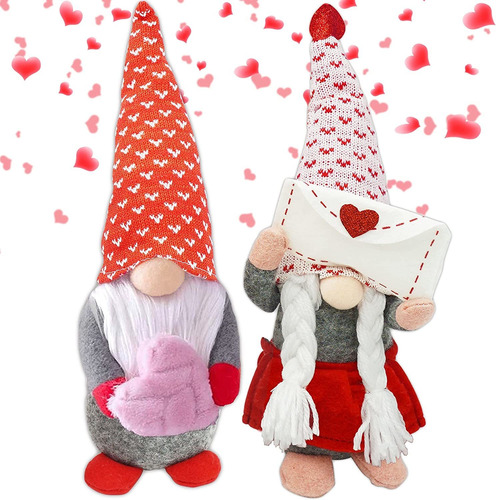 Juego De 2 Gnomos De Peluche Para El Día De San Valent...