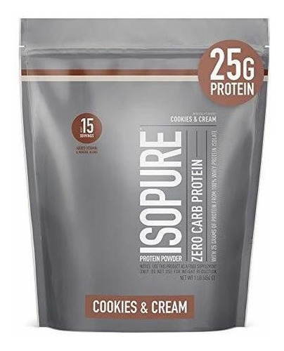 Isopure Zero Carb Vitamina C Y Zinc 25 G De Proteina 454 Gr