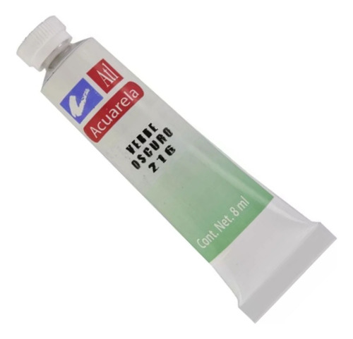 Pintura Acuarela Atl Tubo T-3 8ml Color #216 Verde Obscuro