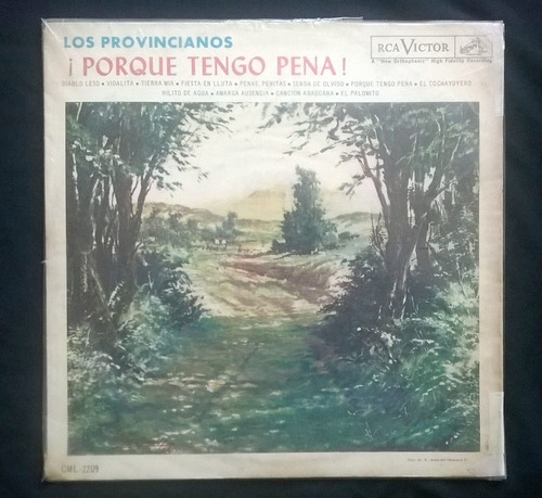 Vinilo Lp Los Provincianos ¡porque Tengo Pena!