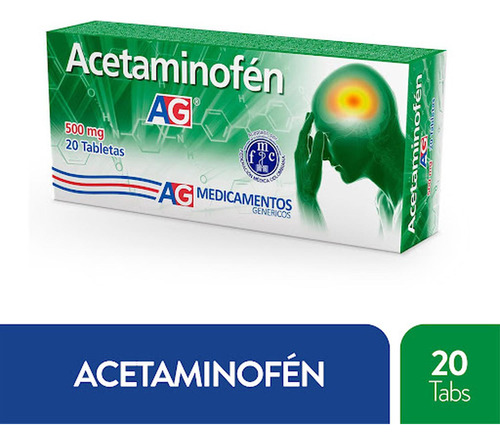 Acetaminofén Ag 500 Mg Caja X 20 Tabletas