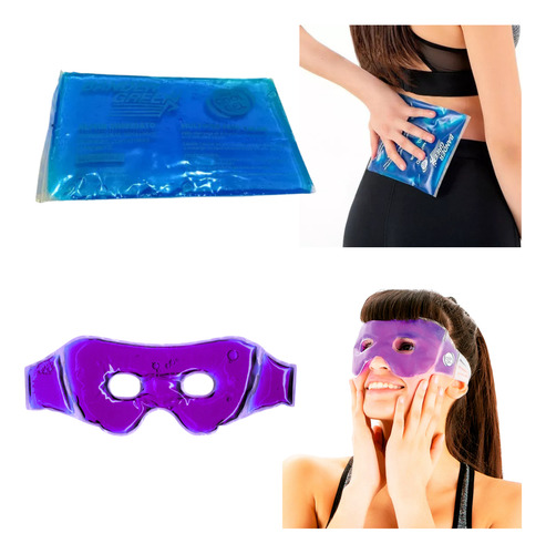 Antifaz + Gel Hielo Lesiones Inflamacion Refrigerante Ojeras