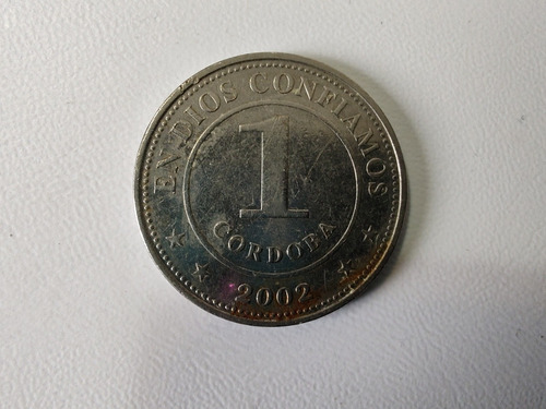 Moneda Nicaragua 1 Córdoba 2002(en Dios Confiamos X592-x596