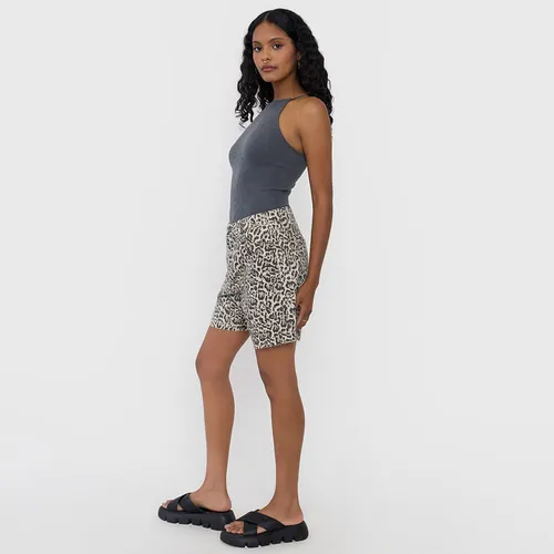 Short Mujer Animal Print Beige Corona