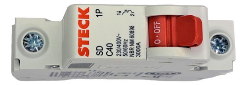 Kit C/3 - Disjuntor Steck Din Unipolar 40a Sd61 C Sdd61c40