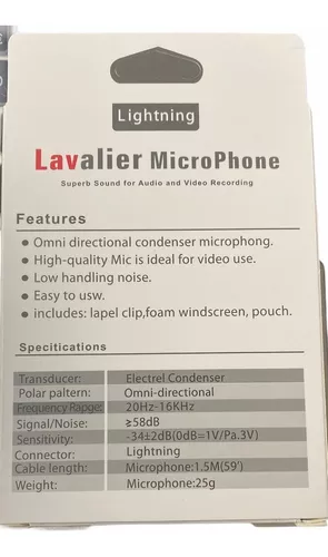 Micrófono Lavalier Solapa Lightning Con Entrada P/audifono – CASESHOPCL