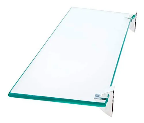 Soporte cromado Multivision para estantes de vidrio de 10 x 40 cm