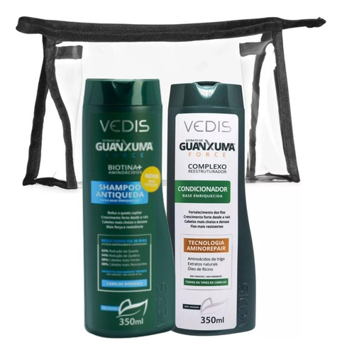 Kit Guanxuma Shampoo Condicionador Cabelos Normais Vedis