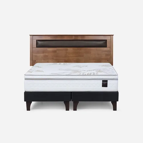 Cama Europea Art 4 2 Plazas + Respaldo Ferrara Chocolate