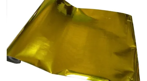 Papel adhesivo de vinilo metalizado dorado brillante de 5 metros, color dorado metalizado