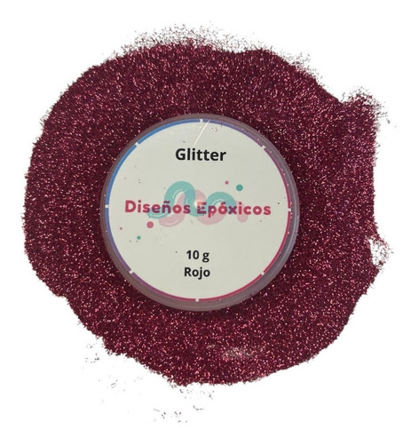 Glitter Para Resina Epóxica 10 Gr - Rojo
