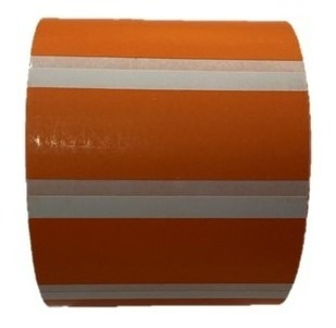 Imagen 2 de 4 de Etiqueta Tt 62x25 Bicolor Naranja Y Blanco C/1000 C1''