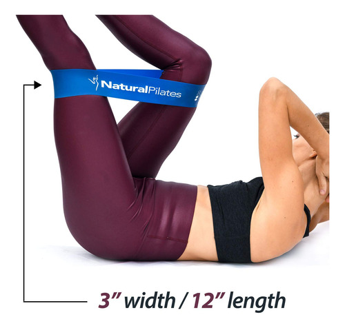 Natural Pilates Juego De Bandas De Resistencia De 4 Niveles,