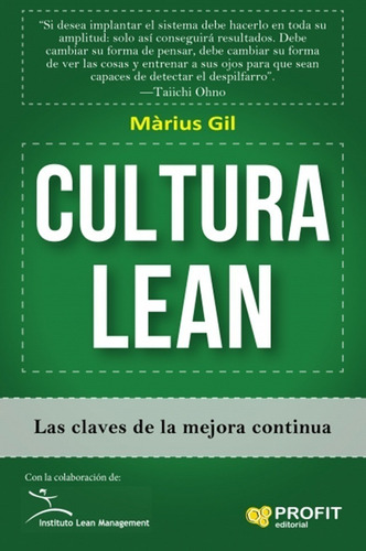 Cultura Lean - Marius Gil - Profit - Libro