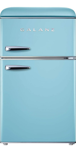 Galanz Retro Minibar Nevera Refrigerador Azul 88 Litros