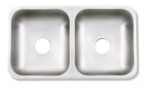 Bacha Doble Acero Inoxidable Cocina 58x38x14