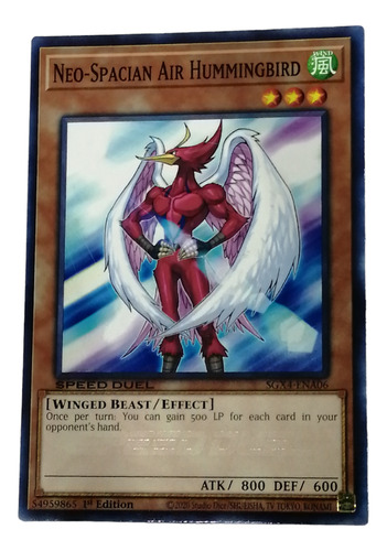 Yugioh Comun Speed Duels Neo Spacian Air Hummingbird