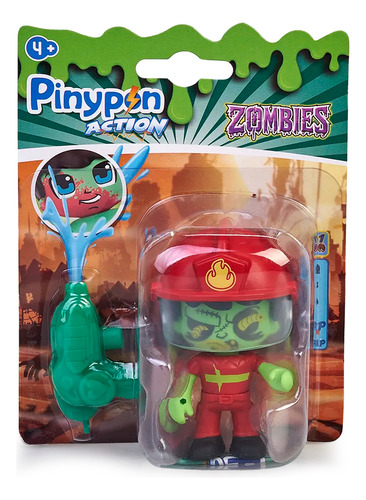 Muñeco Pinypon Action Serie Zombie Bombero