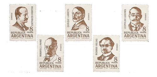 Argentina 709/3 Gj 1326/0 Año 1965 Escritores