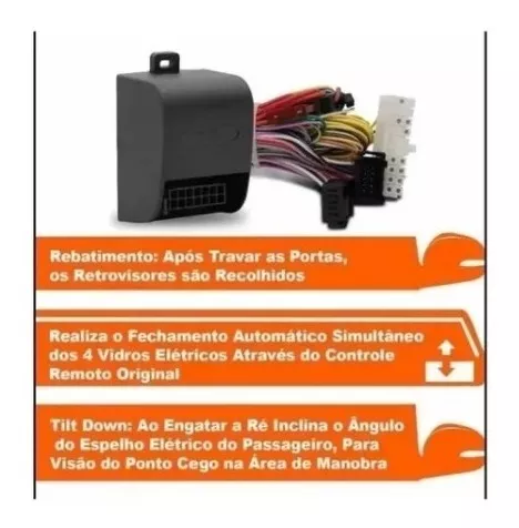 Módulo de Retrovisores Elétricos Tilt Down e Rebatimento Tury Park