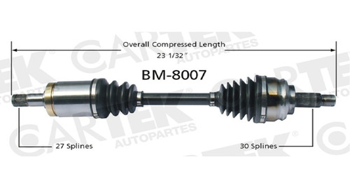 Flecha Homocinetica Completa Izq Bmw X5 2000-2006