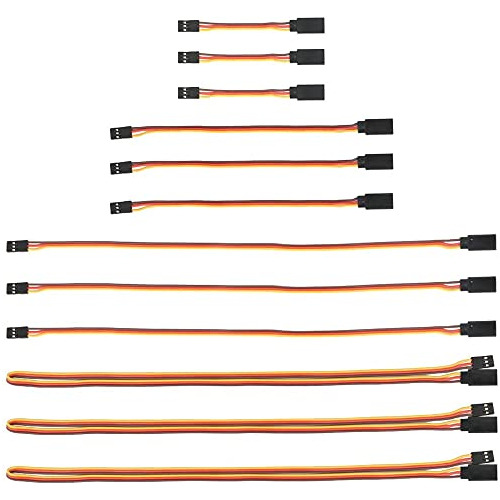 Mmobiel Cables Extensión Servo Rc 3-pin - 12 Pcs (4 Tamaños)