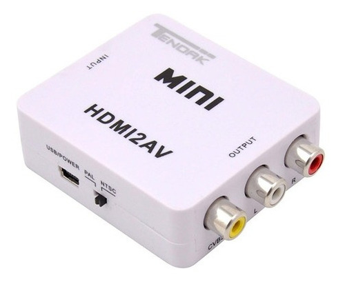 Adaptador Convertidor Hdmi A Audio Video Av Rca Full Hd 1080